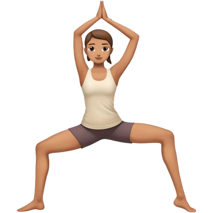 person in warrior yoga pose emoji