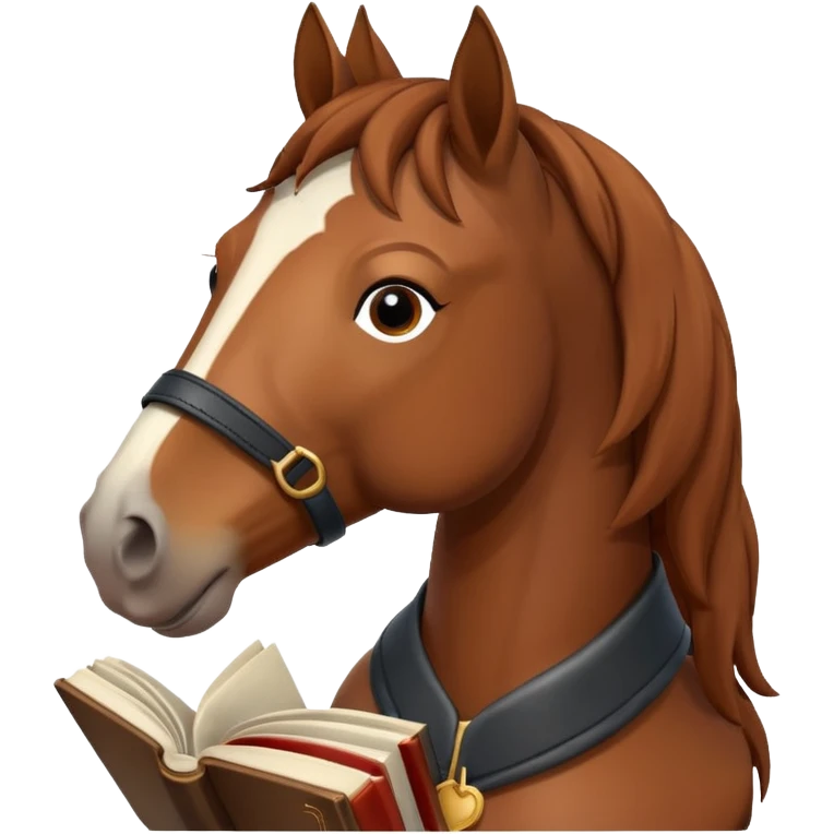 horse with book emoji