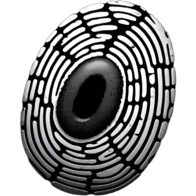 iphone like black fingerprint emoji