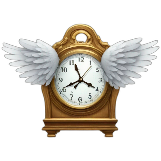 clock with wings emoji