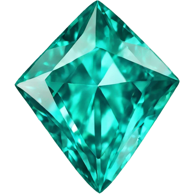 Teal color diamond letter S emoji