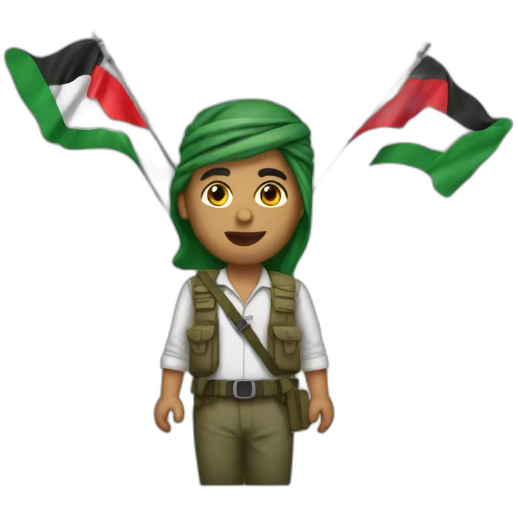 Freedom fighter from Palestine emoji