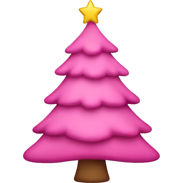 Pink Christmas tree emoji
