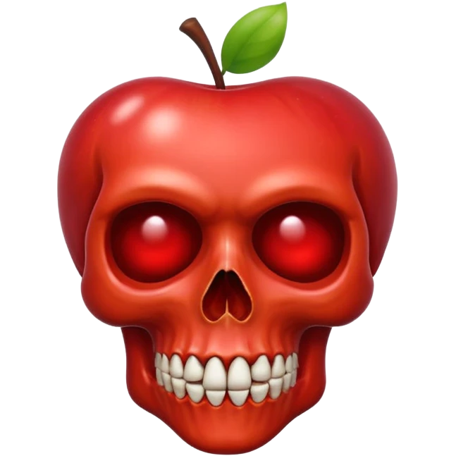 Create a skull face apple emoji emoji