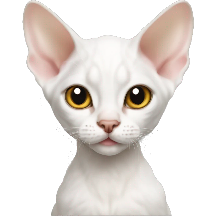 White devon rex kitten emoji