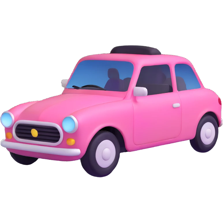 small pink car emoji