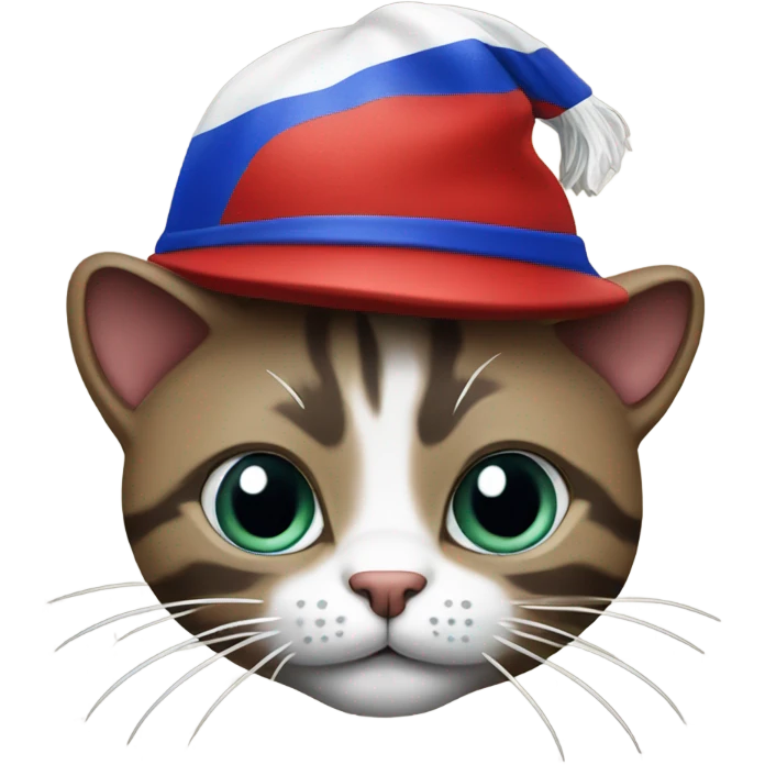 cat wearing a buffalo bills hat emoji