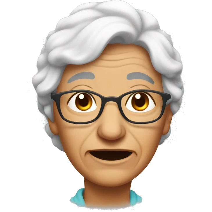 grandma's melting like snow emoji