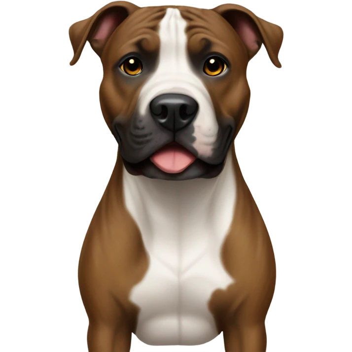 Brindle black nosed pitbull emoji