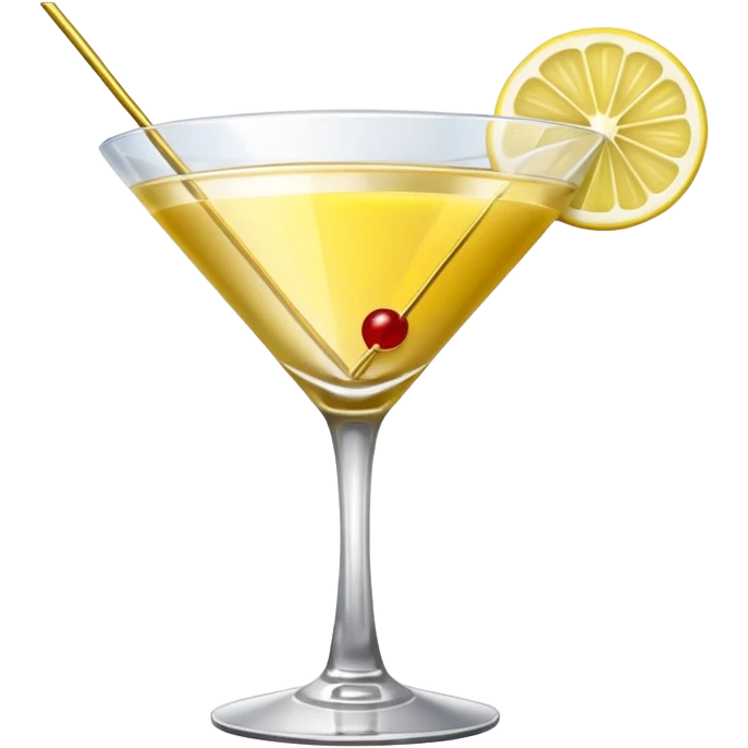 golden elegant cocktail in martini glass emoji