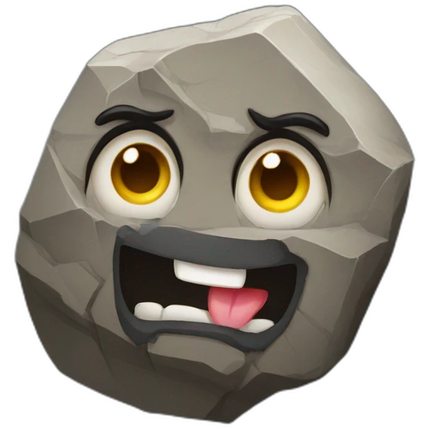 Rock face emoji