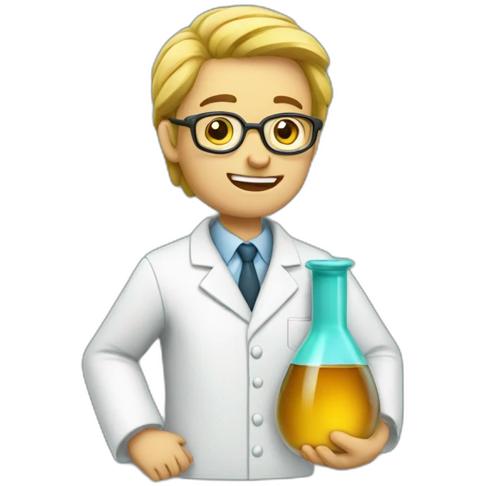 chemist with a bottle emoji