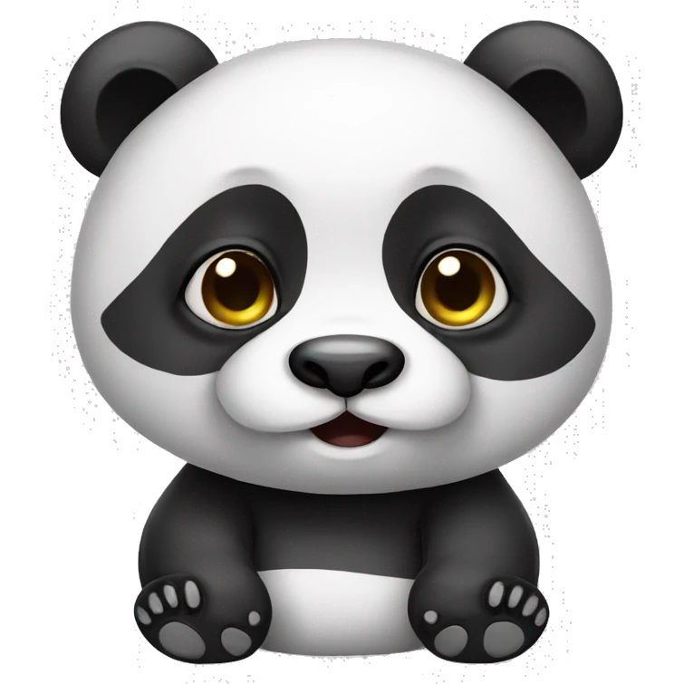Shy panda emoji