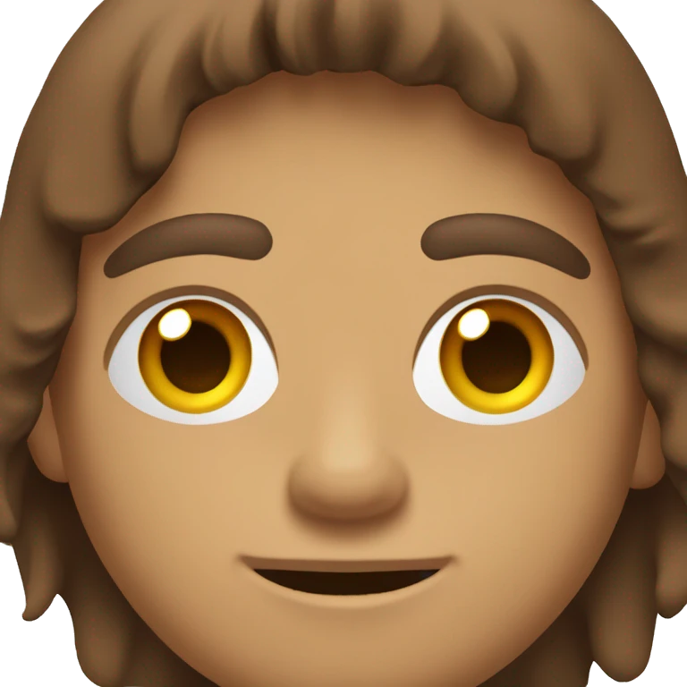 menino de cabelo marrom e olhos castanho pele  bege emoji