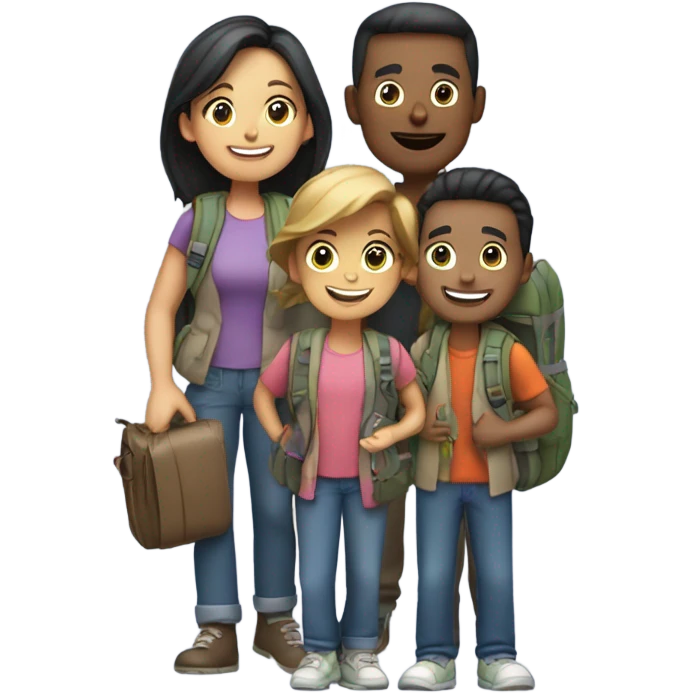 tourist family emoji