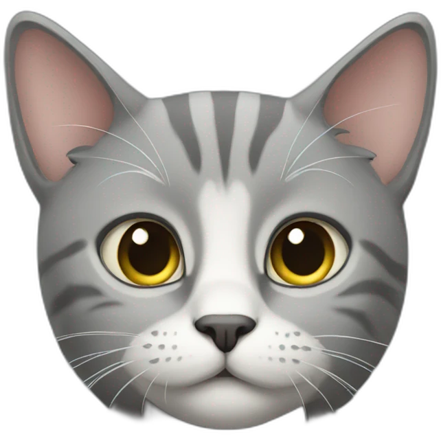 Gray cat emoji
