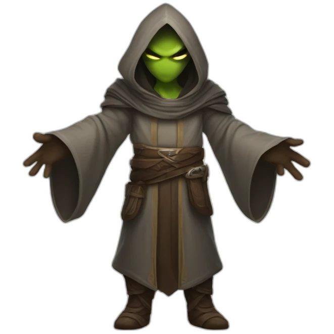 hooded jedi folding arms in world of warcraft emoji