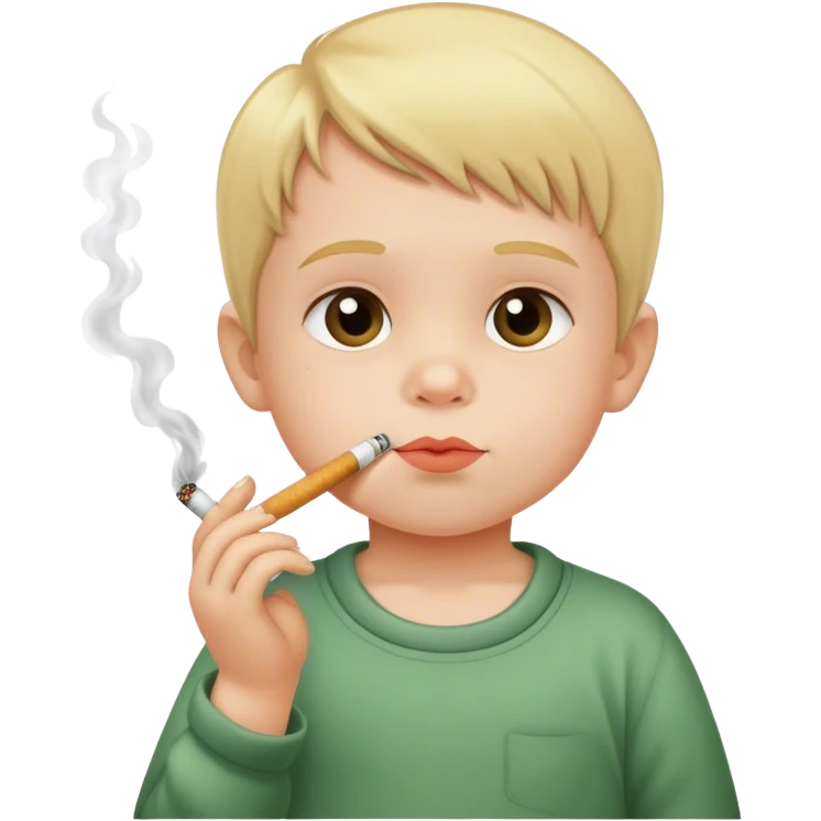 toddler with a cigarette  emoji