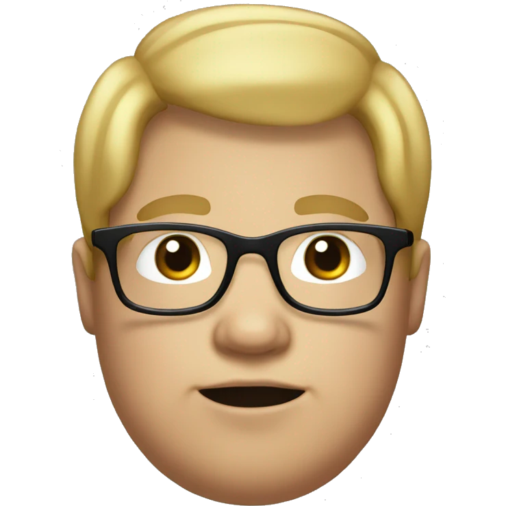 FAT Boy with Glasses and blond hair emoji