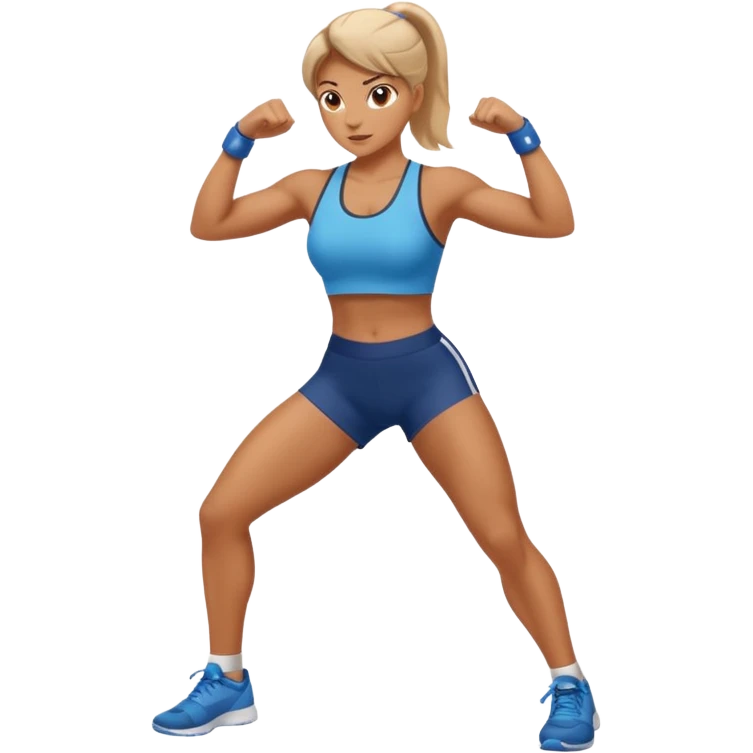 Woman doing 6 7 move emoji