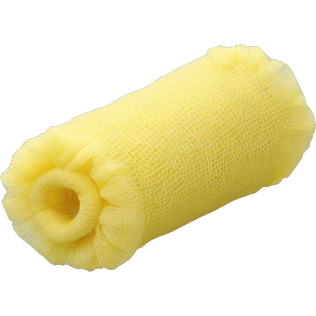 Synthetic mesh loofah emoji