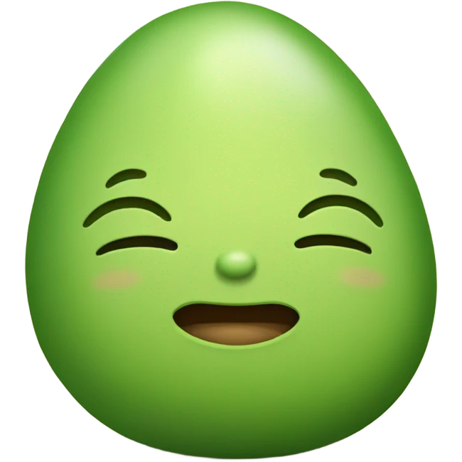 Generate a sleeping avocado emoji with a nightcap, symbolizing good sleep for proper nutrition. emoji