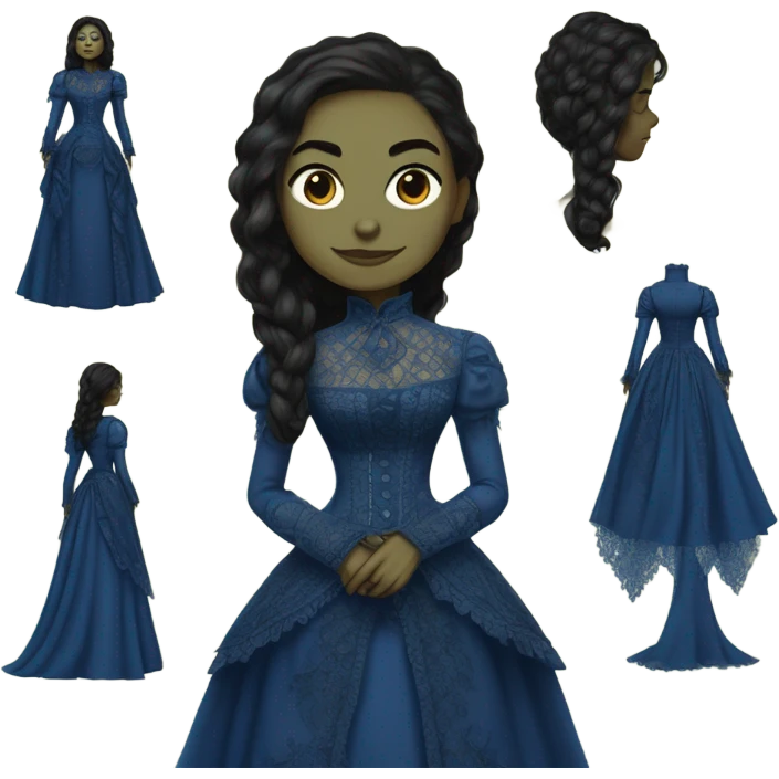 gamora Victorian dress elegant blue  emoji