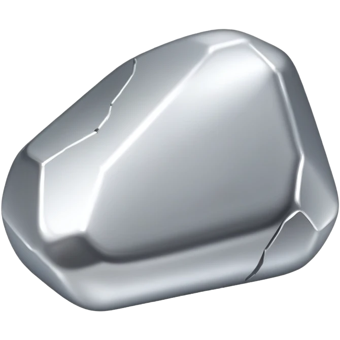 shiny silver metal nugget emoji