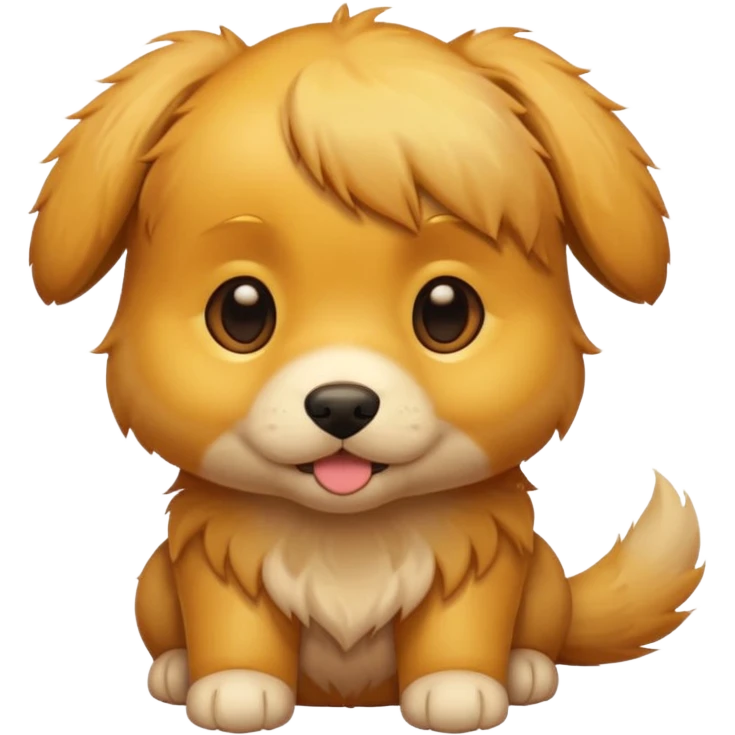 Puppy in a sunset emoji