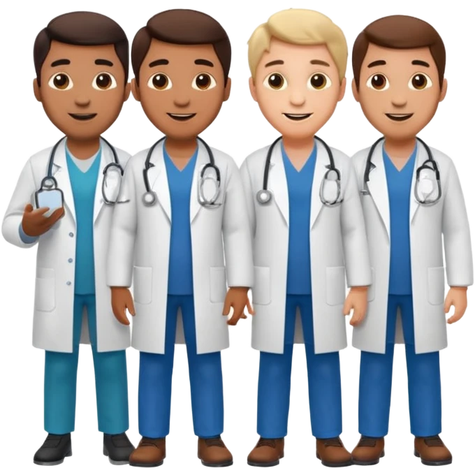 5 doctor staff all men emoji