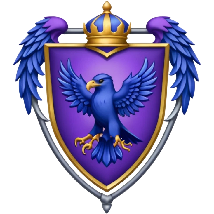 Ravenclaw emblem in purple emoji