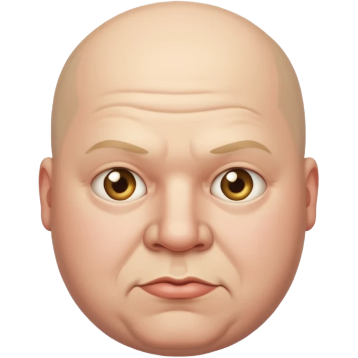 Bald fat man emoji