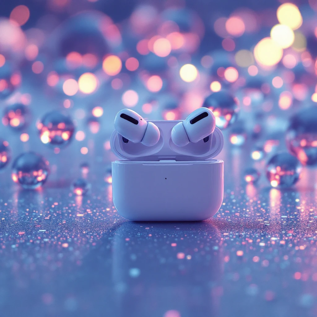 cinematic still of a airpods emoji