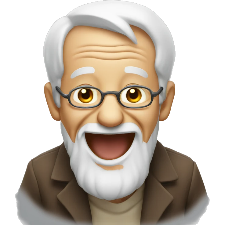 An old man laughing emoji