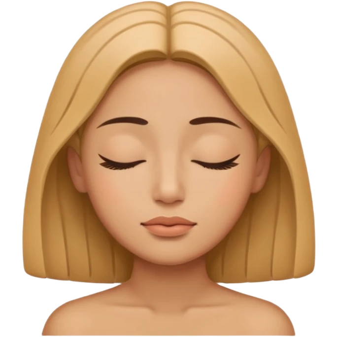 serene face with closed eyes symbolizing quiet reflection and identity emoji