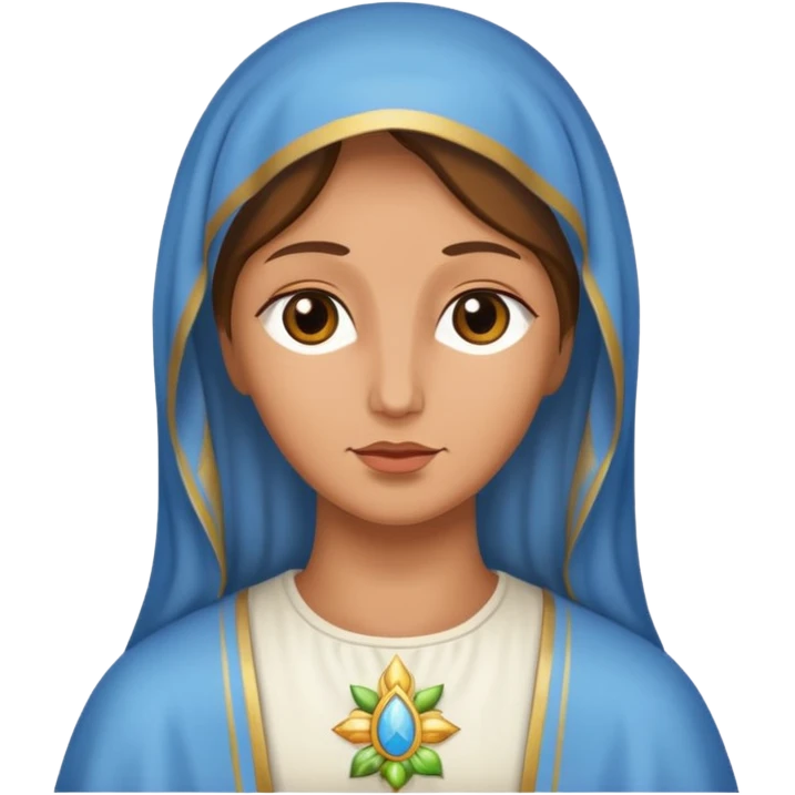 Virgin Mary tanned skin emoji