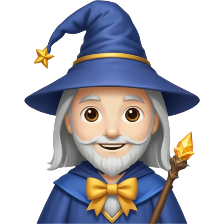Wizard wearing bow emoji