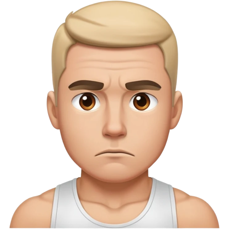 um personal trainer pensativo e chateado emoji