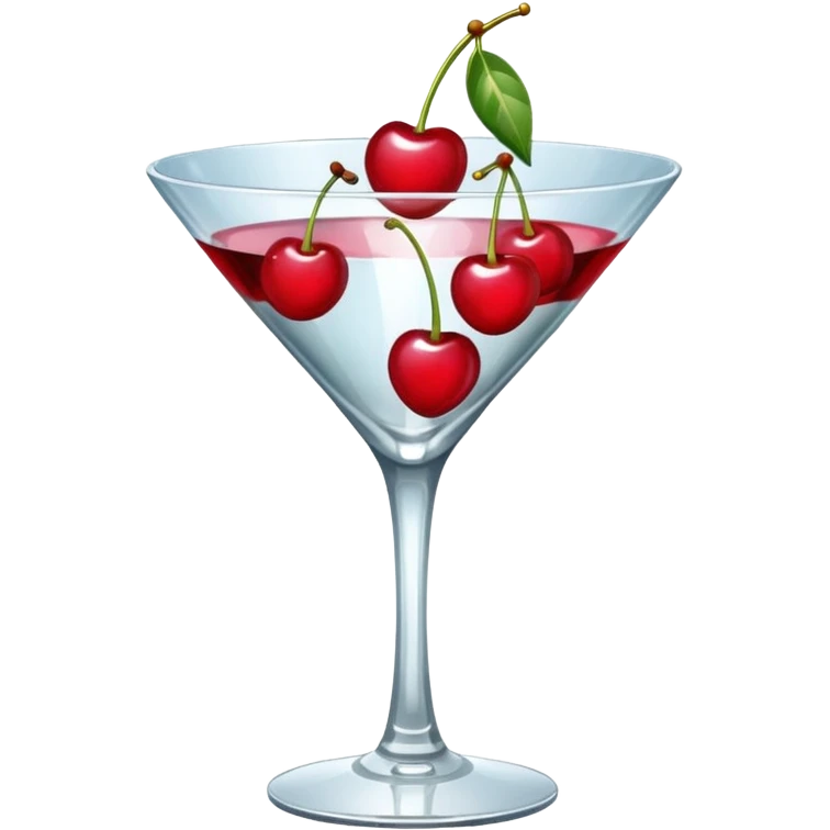 martini glass with cherry decoration emoji