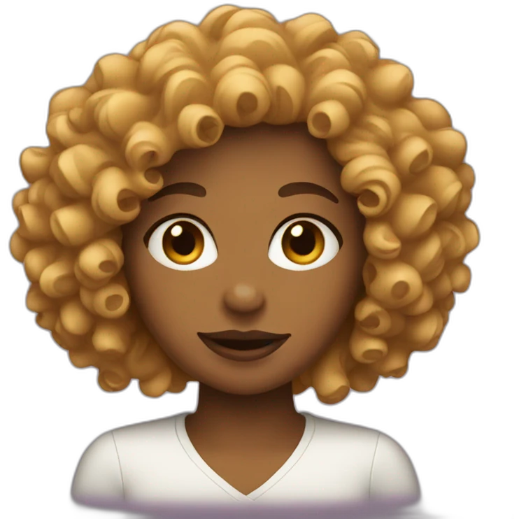 curly woman emoji