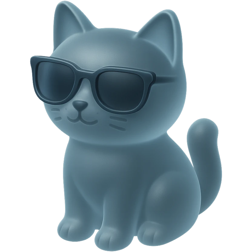 Cat wearing sunglasses emoji