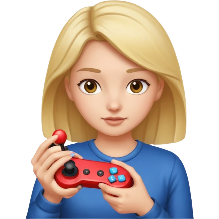 Girl grabbing joystick emoji