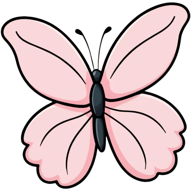 Light pink butterfly emoji