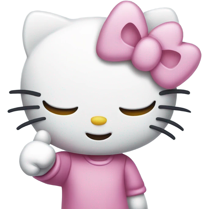 Hello kitty finger emoji
