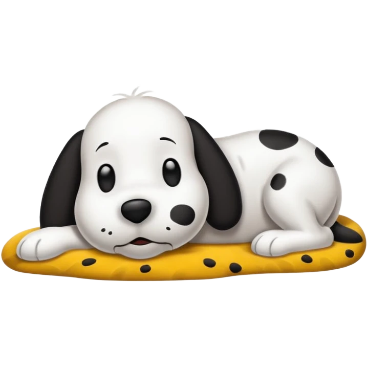 Snoopy acostado en el suelo  emoji
