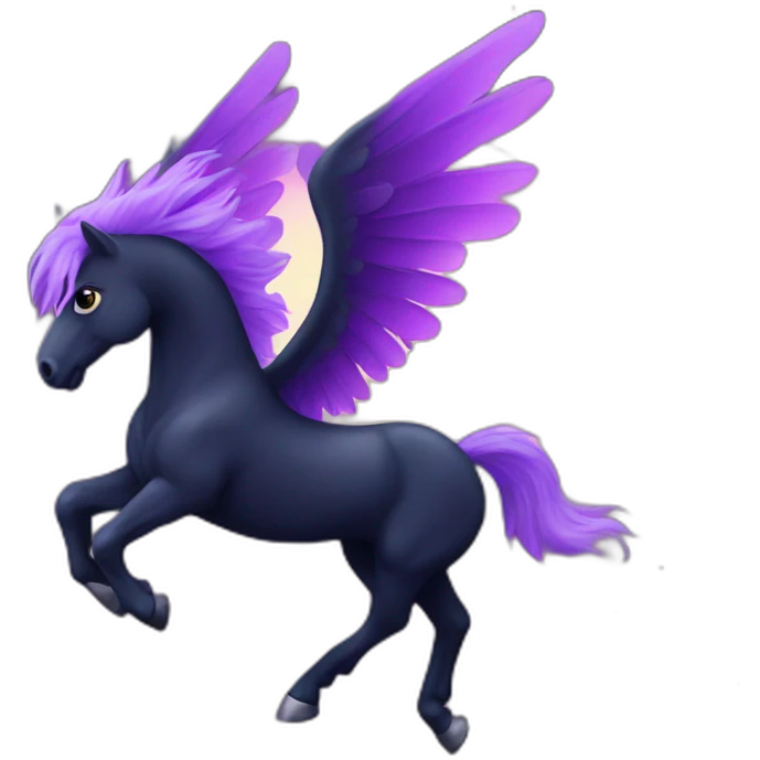 space dark flying horse emoji