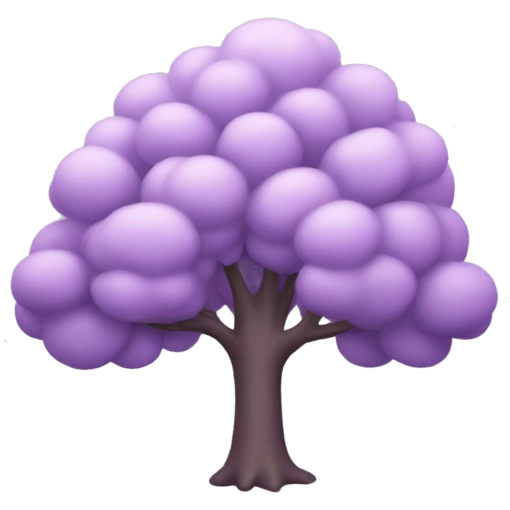 pastel purple tree emoji