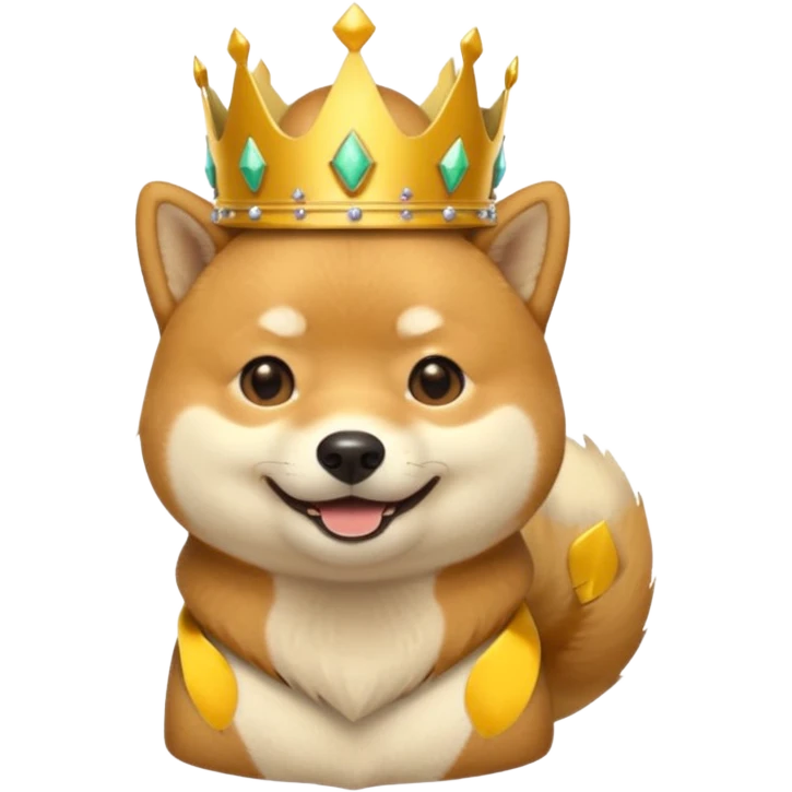 shiba inu wearing kings crown emoji