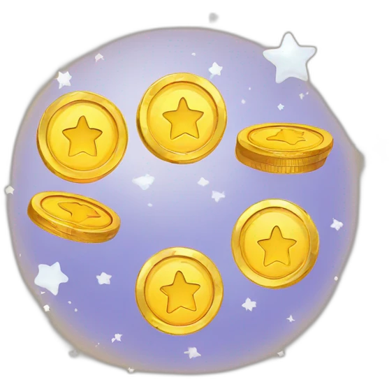 coins with stars emoji