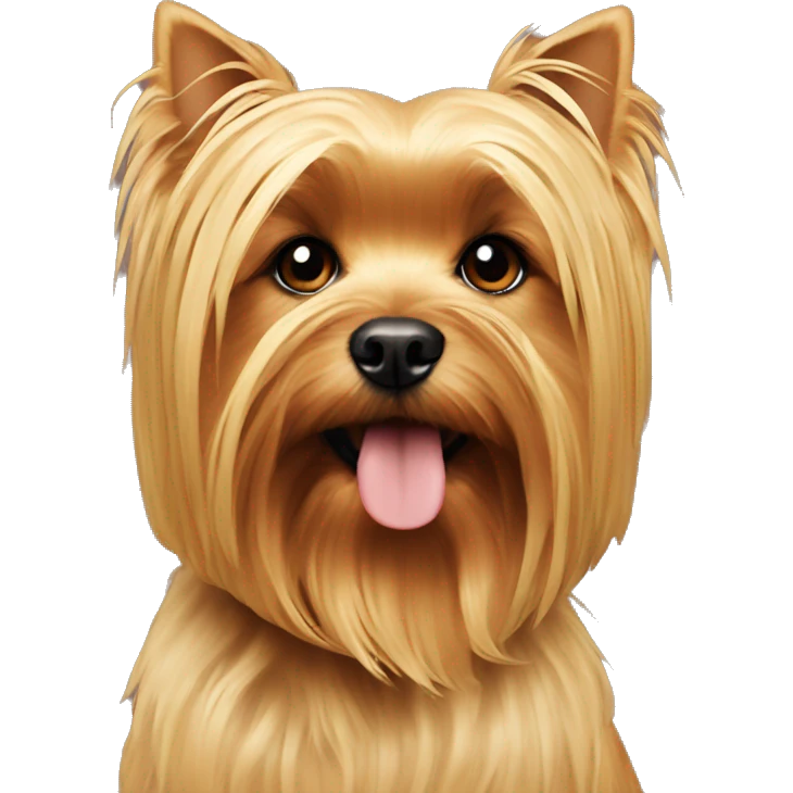 Golden Yorkshire Terrier with girlfriend emoji